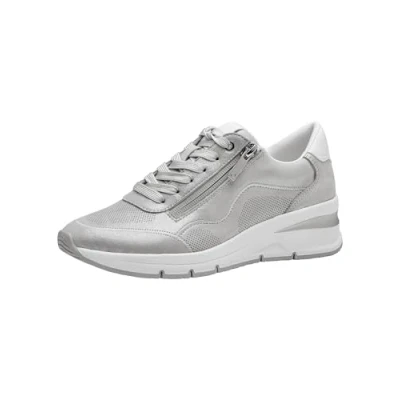 Afbeelding van Tamaris Sneakers laag, Dames, Maat: 36, Silver Leer en imitatieleer