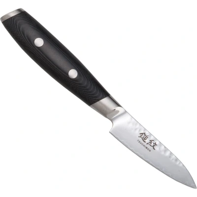 Afbeelding van Yaxell Tsuchimon Schilmes 8 cm VG10 Damaststaal 61 HRC Canvas Micarta Heft