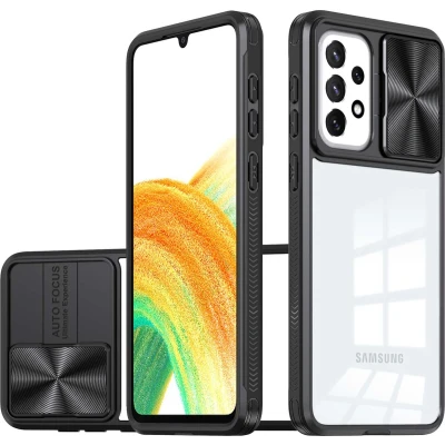 Afbeelding van iMoshion Hoesje Geschikt voor Samsung Galaxy A33 Camslider Backcover Zwart