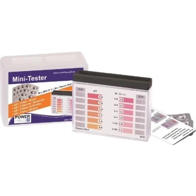 Afbeelding van Powerhaus24 Zwembadtester, watertest voor chloor en pH waarde, incl. 40 testtabletten