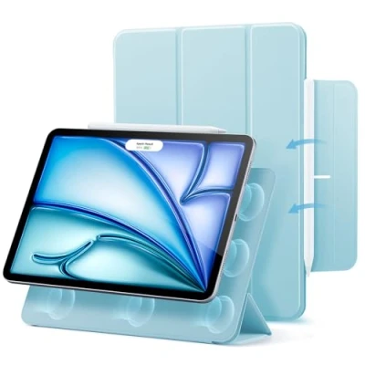 Afbeelding van ESR magnetische beschermhoes compatibel met iPad Air 5e generatie 2022, 4e 2020, bevestiging, automatische slaap /wekfunctie, ondersteuning voor potlood 2, dunne en
