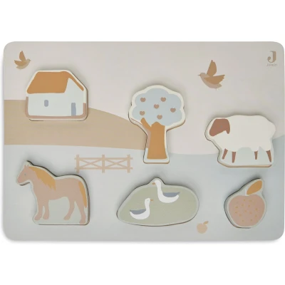 Afbeelding van Jollein houten puzzel farm