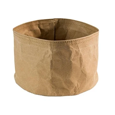 Afbeelding van Kraftpapier bRoodmandje paperbag ø17 x h11 cm beige Set van 2 stuks