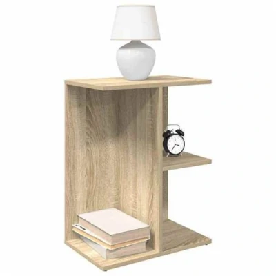 Image de vidaXL Tables de chevet 2pcs chêne sonoma 46,5x29x61cm bois ingénierie858655