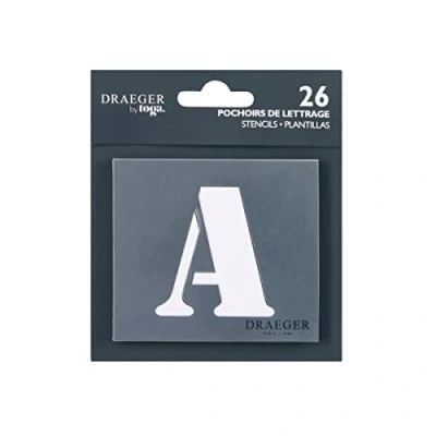 Image de Pochoir lettre majuscule Alphabet 9 cm 26 pcs