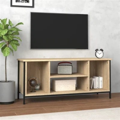 Afbeelding van Tv meubel 102x35x45 cm bewerkt hout sonoma eikenkleurig
