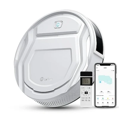 Afbeelding van Lefant Robotstofzuiger met afstandsbediening, 2200 Pa robotstofzuiger, batterijduur, dun, stil, verbonden wifi/Alexa/app, programmeerbaar, ideaal voor dierenharen, tapijten, harde vloeren, M210,