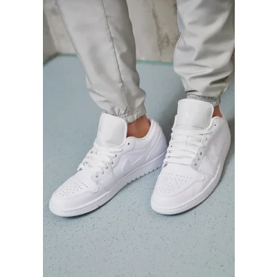 Afbeelding van Jordan AIR 1 Sneakers laag, Heren, Maat: 40.5, Weiß Leer/ synthetisch
