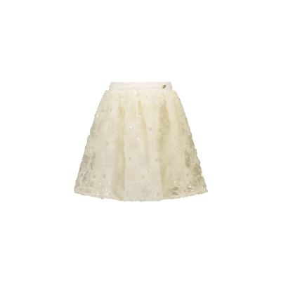 Afbeelding van Kinder Rokken twilight Flower net Skirt *dreamy Creamy* Dreamy Creamy Maat 116 Le Chic