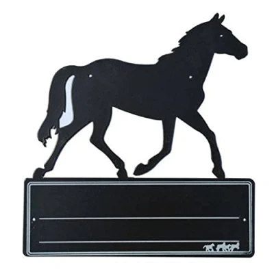 Afbeelding van HKM Stalbord Paard Zwart