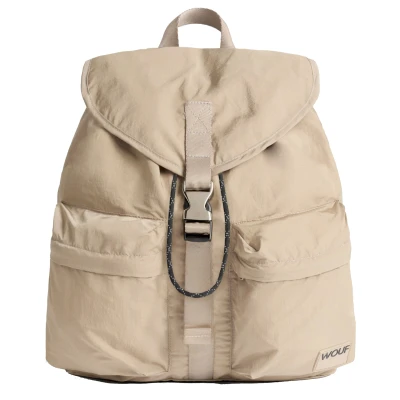 Afbeelding van Wouf Oatmilk Rugzak Met Logo Beige