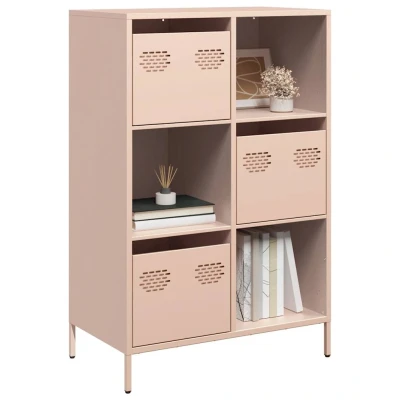 Afbeelding van vidaXL Hoge kast 68x39x103,5 cm staal roze