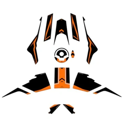 Afbeelding van Resin Bike Motorfietsstickerset, compatibel met KTM 990 Duke 2024. Tankbescherming, kuippunt voor motorfiets, tegen stoten en schaafwonden. 3D sticker, kunsthars, gemaakt in Italië