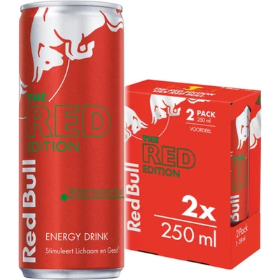 Afbeelding van Red Bull The Edition Watermeloen Blik 12x 2 packs 24 stuks à 250 ml