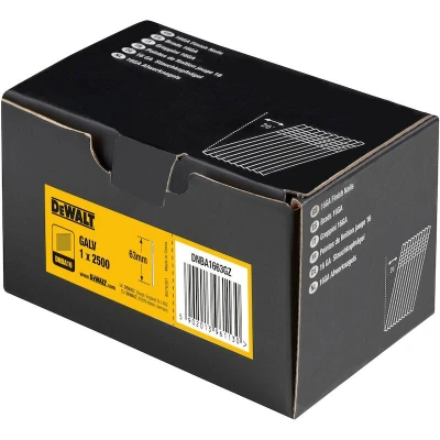 Afbeelding van DeWalt DNBA1663GZ Gegalvaniseerde Brads schuin 20 16 Gauge 1.6x63mm (2500st)