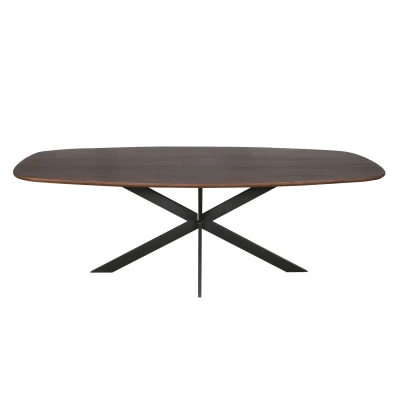 Afbeelding van Eiken eettafel Ferris Deens Ovaal 240 cm Walnoot