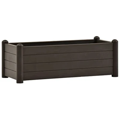 Afbeelding van Plantenbak verhoogd 100x43x35 cm PP mokka