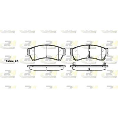 Afbeelding van ROADHOUSE 21196.02 Remblokkenset Vooras Incl. slijtage waarschuwingscontact Met kleeffolie toebehoren MAZDA: 6 Saloon