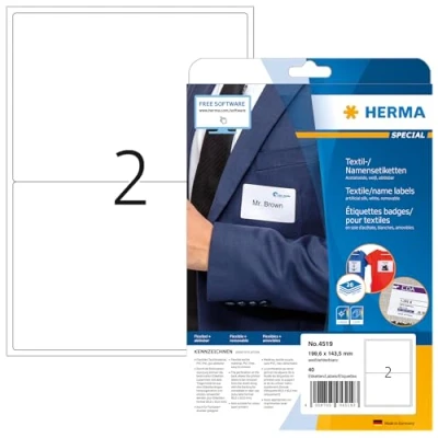 Afbeelding van Etiket HERMA 4519 199.6x143.5mm acetaatzijde wit