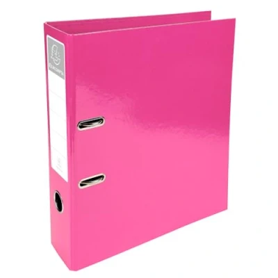 Afbeelding van Exacompta Iderama ordner, ft A4, rug van 7 cm, roze 10 stuks