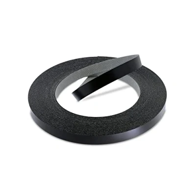 Afbeelding van WoodPress® Voorgelijmde matzwarte melamine randband, 19 mm, rol van 50 m, voor gebruik op hout om te strijken