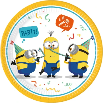 Afbeelding van Minions Borden Feest 23cm 8 stuks