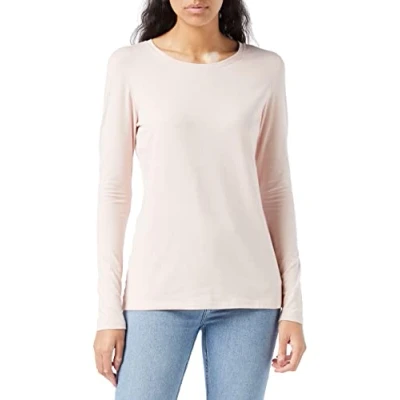 Image de Amazon Essentials T Shirt Col Rond à Manches Longues Coupe Classique (Grandes Tailles Disponibles) Women&#039;s, Rose Pâle, M
