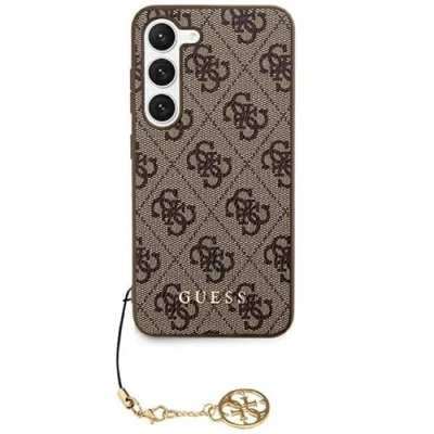 Afbeelding van Guess Charm Back Cover Hoesje Bruin Geschikt voor Samsung Galaxy S24