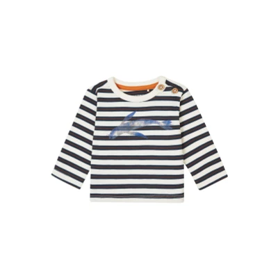 Afbeelding van Noppies Tee Ger long sleeve stripe Jongens T shirt Maat 62