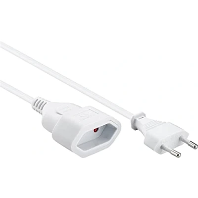 Afbeelding van PremiumCord verlengkabel met Eurostekker, 230 V, 2 m, wit