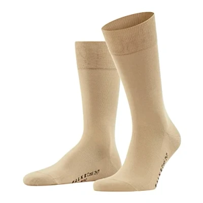 Afbeelding van FALKE Cool 24/7 fijn katoen, effen, 1 paar herensokken (1 stuk), Beige (Sand 4320)