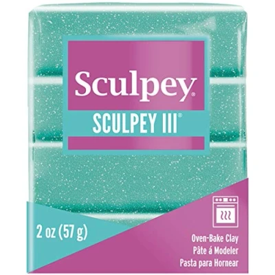 Afbeelding van Klei III Turquoise glitter 57 gr Sculpey