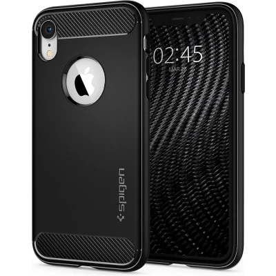 Afbeelding van Spigen Liquid Air case iPhone XR hoesje Zwart