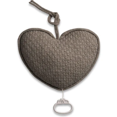 Afbeelding van Baby&#039;s Only Gebreid baby Muziekdoosje Muziekhanger hart Robust Taupe Muziek speelgoed