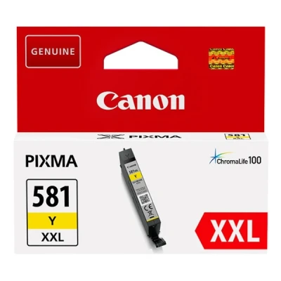 Image de Canon CLI 581Y XXL Taille jaune original réservoir d&#039;encre pour PIXMA TS6251, TS6350, TS6351, TS705, TS8252, TS8350, TS8351, TS8352, TS9550, TS9551