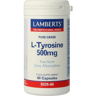 Afbeelding van Lamberts L Tyrosine 500 mg 60 capsules