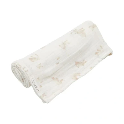 Afbeelding van Little Dutch Swaddle Doek 120x120 Baby Bunny Beige
