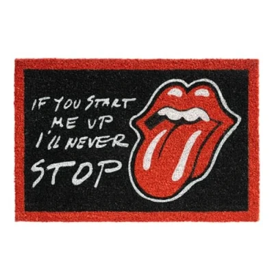 Afbeelding van Grupo Erik kokosmat deurmat The Rolling Stones vuilvangmat ca. 40x60 cm grappige binnendeurmat Merch