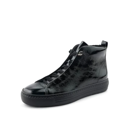 Afbeelding van Paul Green Damessneakers 5283 066 gelakt/geborsteld zwart, zwart.