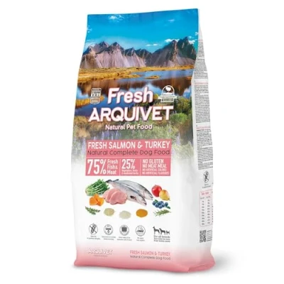 Afbeelding van Dubbelpak: 2x10kg Arquivet Fresh Zalm &amp; Kalkoen droogvoer voor honden