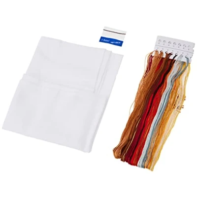 Afbeelding van Aida tafelkleed kit Egel met paddestoeltjes Vervaco PN 0155619 Telpatroon