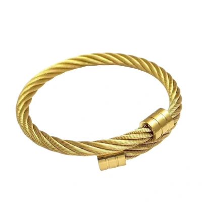 Afbeelding van Mpariz Luxe Herenarmband Goud Titanium
