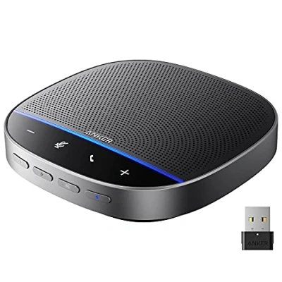 Afbeelding van Anker PowerConf S500 conferentieluidspreker met zoomcertificering, USB C Bluetooth voor oproepen, conferenties, telefoons, microfoons intelligente spraakopname, zwart