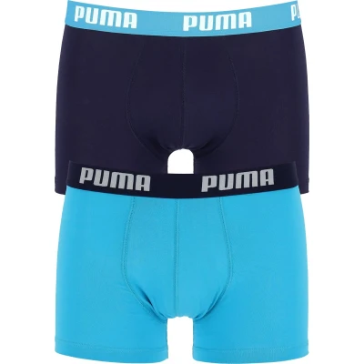 Afbeelding van Puma Basic 2 PACK Onderbroeken, Heren, Maat: Small, Aqua/blue