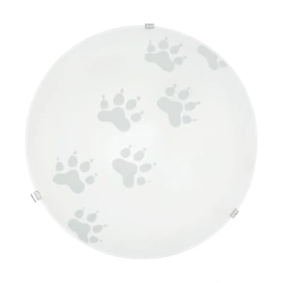 Afbeelding van EGLO Mars Wand en Plafondlamp Ø 24, 5 cm Wit Dierenvoetjes