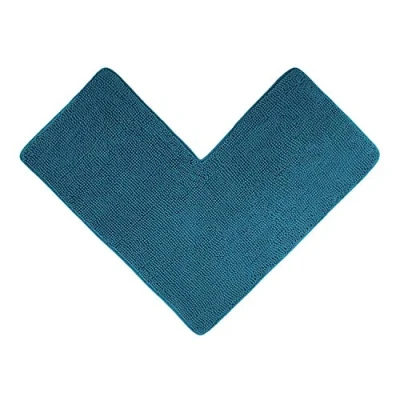 Afbeelding van WohnDirect Badmat, 50 x 100 cm, wc rand, petrol, antislip, absorberend en zacht, modulaire sets badkamertapijten