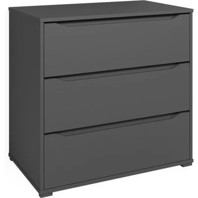 Afbeelding van Vicco Dressoir Ruben, Antraciet/Antraciet, 80 x 77.6 cm met 3 laden