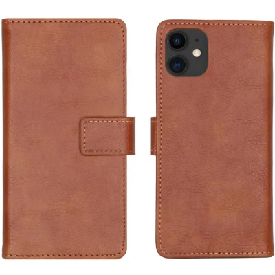 Afbeelding van iMoshion Hoesje Geschikt voor iPhone 11 Met Pasjeshouder Luxe Bookcase Bruin