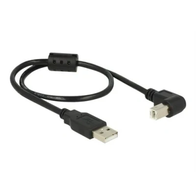 Image de Delock Câble USB (M) pour type B 2.0 50 cm connecteur à 90 noir
