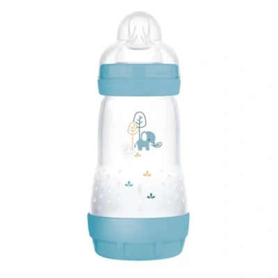 Afbeelding van mam Easy Start Anti koliek fles 2+ maanden gemiddelde doorstroming (260 ml) Oceaan ter vermindering van en ongemak de baby babyfles compatibel met borstvoeding